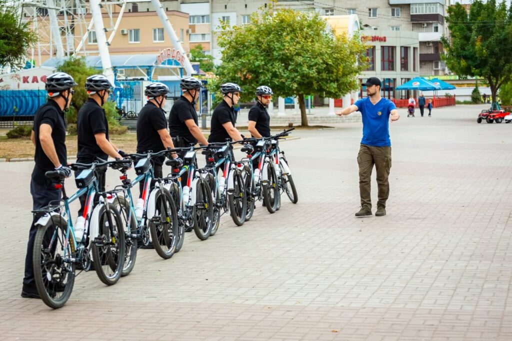 Підготовка велопатруля у Бердянську